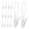 ABOOFAN 60pcs Windproof Clothes Clips with Rope Heavy Duty Plastic