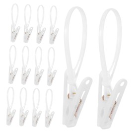 ABOOFAN 60pcs Windproof Clothes Clips with Rope Heavy Duty Plastic Pin for Hanging Clothes Socks Towels Undergarments Portable Drying for Travel Home Use