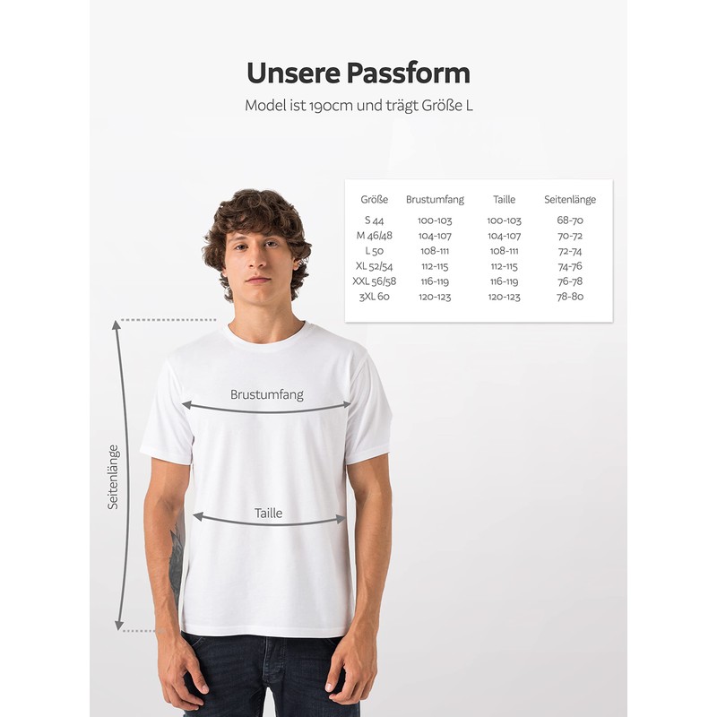 Burnell & Son Men's T-Shirt, Pack of 3, 100% Cotton,