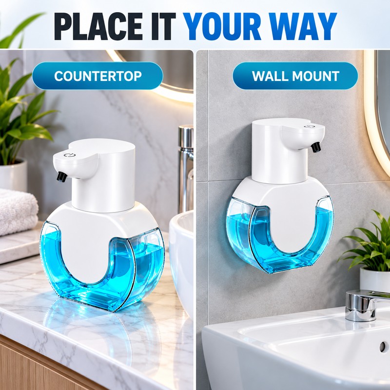 Automatic Soap Dispenser for Hands-Free Washing – 420ML 4-Level Adjustable