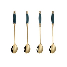 Coffee Spoon Sets for Mixing,Iced Tea Spoons, Cocktail Stirring, Tea, Coffee, Milkshake, Cold Drink