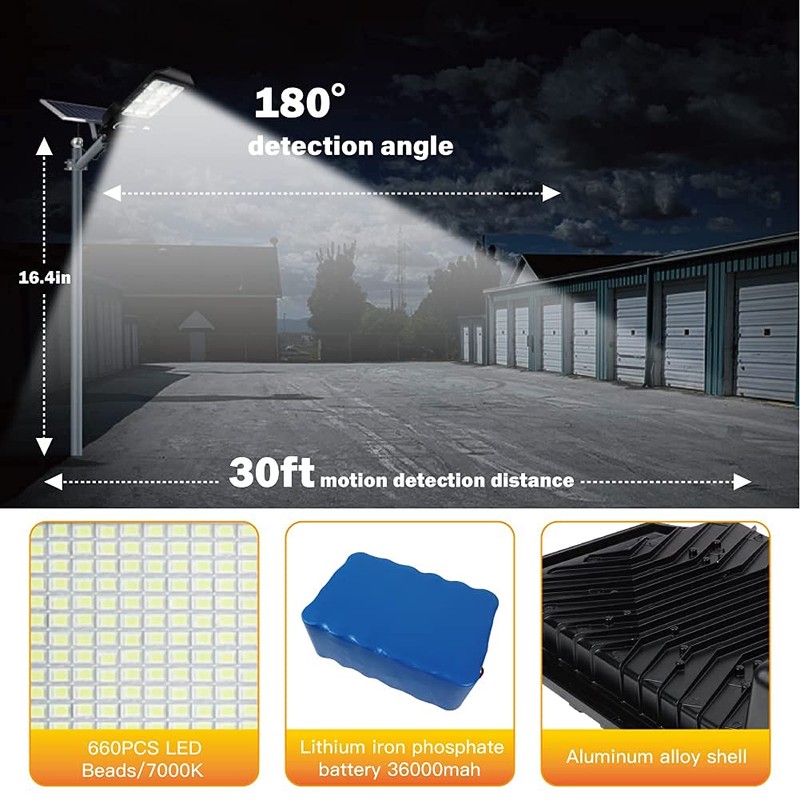 600W Solar Flood Street Lights Outdoor,Solar Security Lights 30000 Lumens