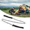 Camping Chainsaw 36in Black Manganese Steel 49 Knots Folding Chain
