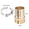 sourcing map Brass Hose Barb Fitting Straight 38mm x G1-1/4