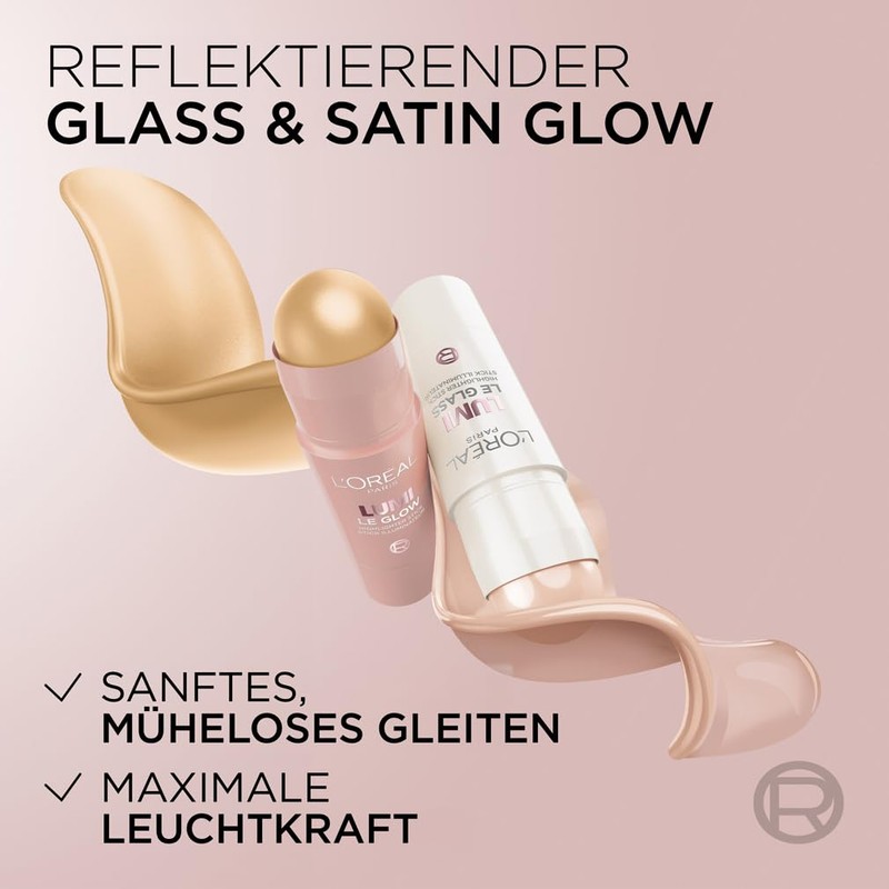 L'Oréal Paris Lumi Le Glow Highlighter Stick, Highlighter mit Satin-Glow-Effekt,