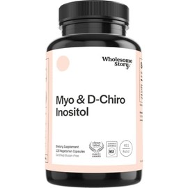 Myo-inositol y D-Chiro mezcla de inositol | Suministro de 30 días | Relación 40:1 más beneficiosa| Vitamina B8 | Fabricado en Estados Unidos (120 cáps