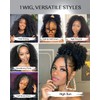 Kinky Curly Half Wig Human Hair 200% Density Wear and