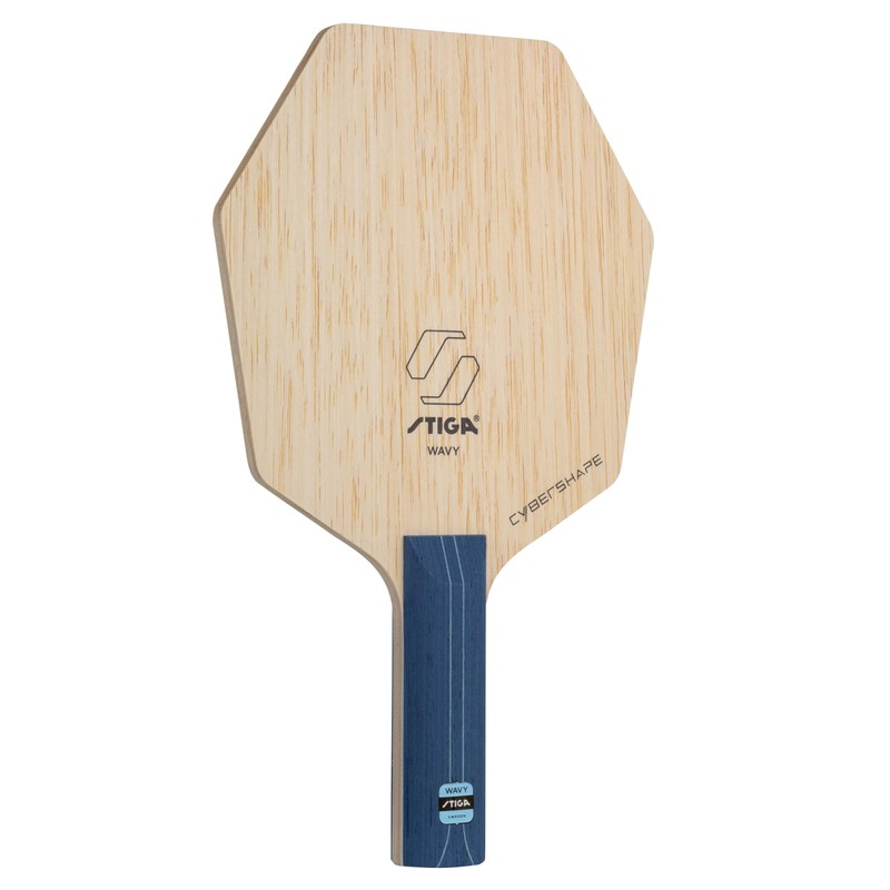 STIGA Unisex Wavy Ultra Fiber Cybershape Table Tennis Blade, Blue,