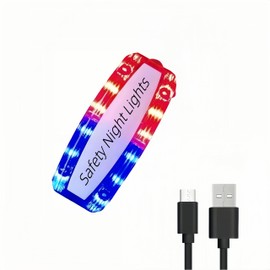 Jonurphy LED flashing safety light, 7 modes, suitable for runners, walkers, cyclists, police officers on duty, the best visual accessory for safety warnings