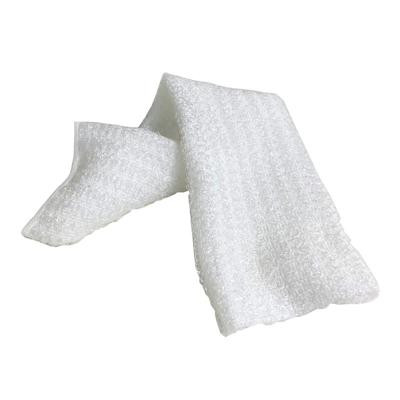 AISEN Gentle Washable Body Towel, Hypoallergenic, Biomass, White, Size Approx.