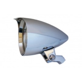 AccessoriesHD 4.5" X 7" Chrome Billet Fang Headlight Harley Chopper Bobber Springer Softail