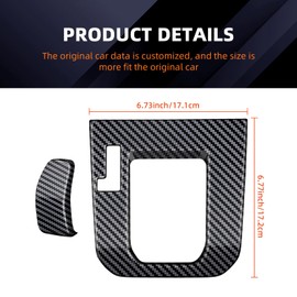 FEXIDA for 2025 Subaru Forester Gear Shift Panel Frame Cover, ABS Carbon Fiber Style Car Gear Shift Knob Cover Center Console Deco Cover Trim