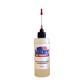 Liberty Oil, The Best 100% Synthetic Oil for Lubricating All Moving Parts of Your Sewing Machine. Large 4 Ounce Bottle.