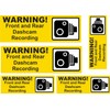 Dash Cam Recording Weatherproof Warning Stickers set of 5 Taxi