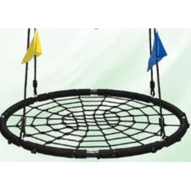 Zoshine Spider Web Outdoor Saucer Net Round Swing with Steel Frame 40in Large Platform for Backyard Park Travel Tree Swingcolor: Black