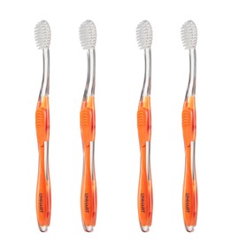 LINHART Extra Soft Toothbrush – Teeth Whitening Toothbrush with Multi Length Bristles, 4 Pack
