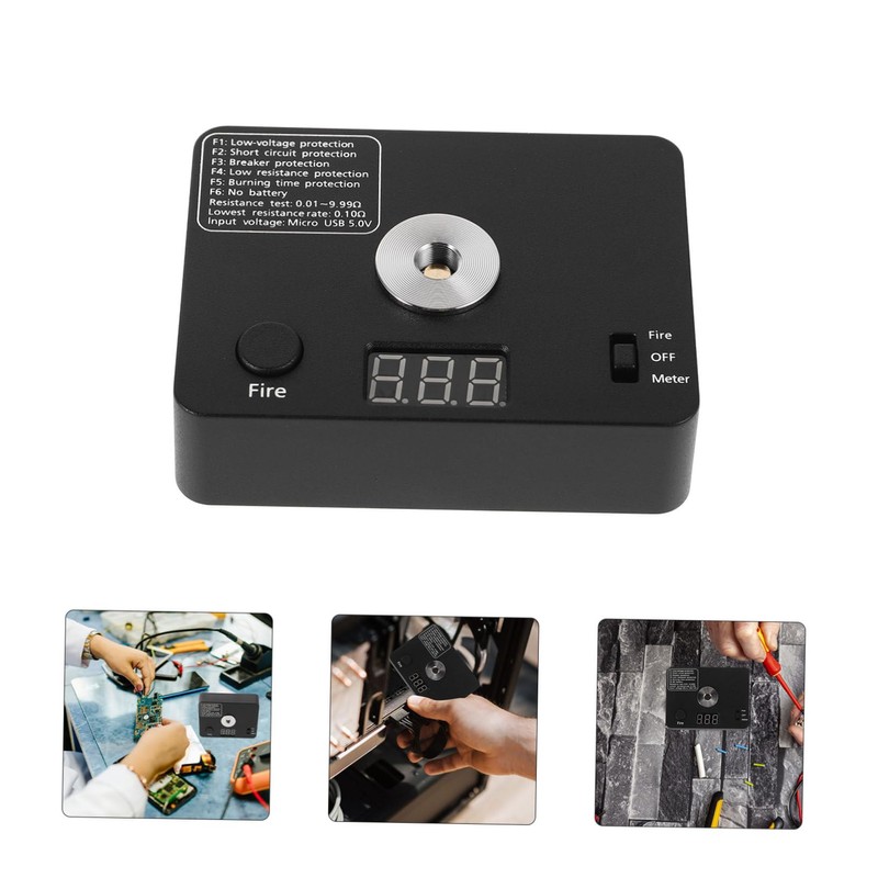 BUGUUYO Ohm Resistance Tester Tool Compact Electric Tester for Coil