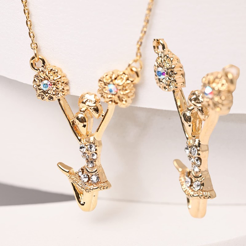 chelseachicNYC Pom Pom Cheerleader Necklace Gold Plated