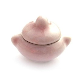MyTinyWorld Small Dolls House Miniature Pink Glazed Ceramic Cooking Pot