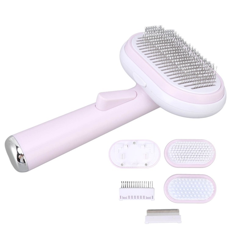 5 in 1 Pet Slicker Brush One Button Hair Removal