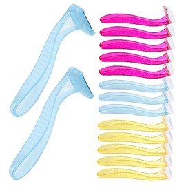 15pcs Manual Body Hair Trimmer Set for Women Stainless Steel Bikini Shaver Adjusted Blades for Armpit and Leg Hair Removal Easy to Use for Smooth Skin