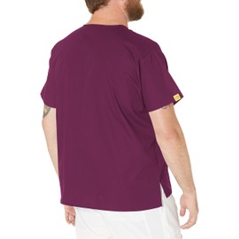 WonderWink Men's Big The Alpha Unisex V-Neck Scrub Top, Wine, 2X