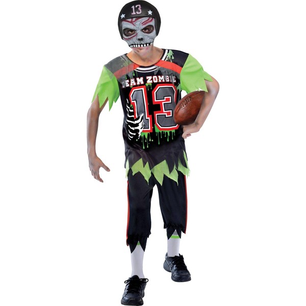 amscan Child Zombie Football Player Costume - Large - 12-14, 1 Pc,Green