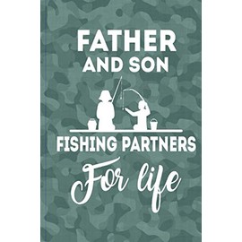 Father and Son Fishing Partners: Record & Rate your ideal Camping Outdoors Trip. Great way to Journal & note your memories in Tent RV or Caravan.