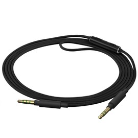 Geekria Audio Cable with Mic Compatible with Skullcandy Crusher ANC2, Hesh3, Headphones Cable, 1/8" 3.5mm Braided Nylon Replacement Stereo Cord with Inline Microphone and Volume Control (4ft/1.2m)