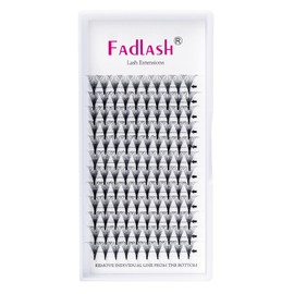 Pre Made Russian Lashes 12D 0.07mm D Curl 14mm Premade Russian Volume Lashes Pre Made Fan Lashes by FADLASH (12D-0.07D-14)