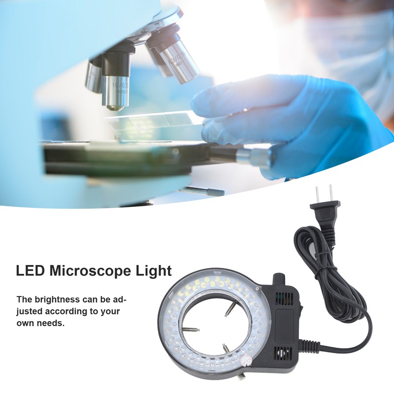 Microscope Ring Light LED Light Source Adjustable Microscope Accessory 100‑240V