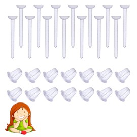 Clear Earrings for School, 50 Pairs Plastic Studs, Invisible Earrings for Everyday Wear, Lightweight DIY Jewelry Making Supplies for Students and Crafters