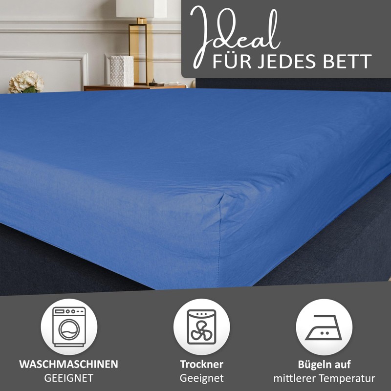 Leonado Vicenti Classic Fitted Sheet, 100% Jersey Cotton, in Many