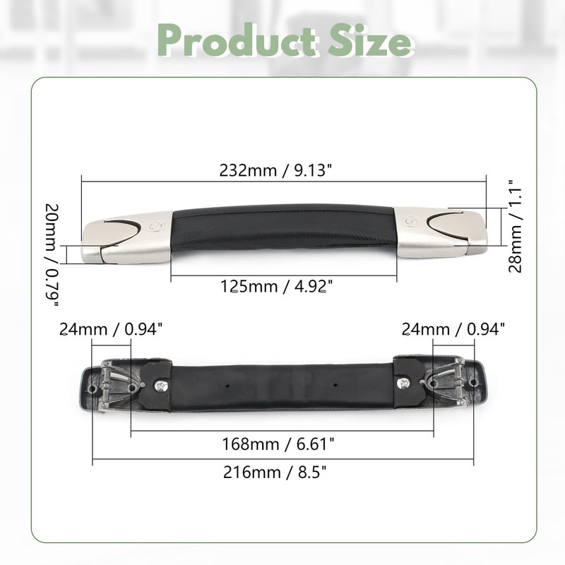 MroMax 2Pcs Luggage Handle 9.25" x 1.1" (L x W)