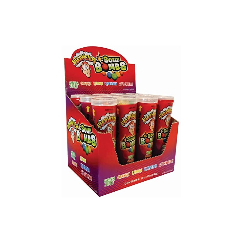 Warheads Sour Bombs, 12 x 50g