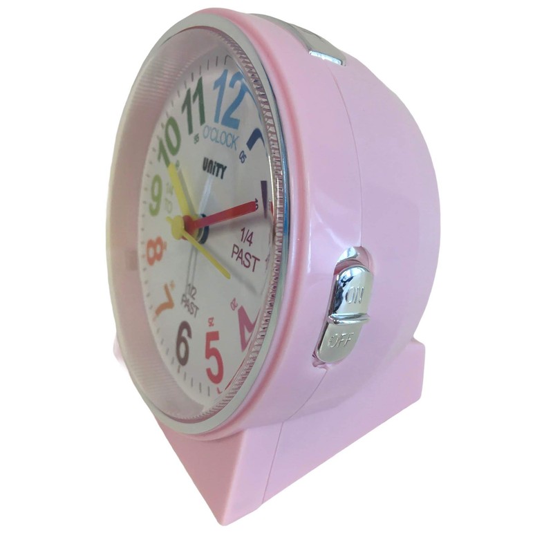 Unity Children's Beep Alarm Clock-49027, Pink, 10.5 x 10.5 x