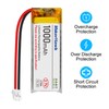 MakerHawk 4 Pack 3.7V 1000mAh LiPo Battery Rechargeable 1S 3C