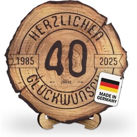 DARO Design Engraved Round Wooden Plaque, Gift for Anniversaries, Birthdays, Congratulations