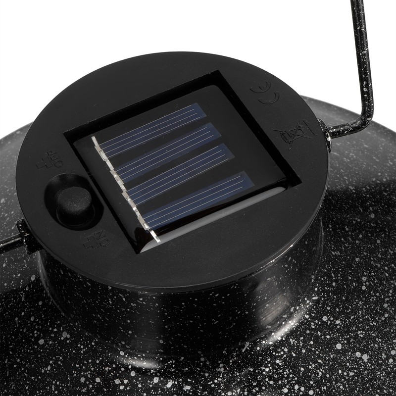 Solar Lantern Waterproof Hanging Light Outdoor Iron Art Hollow LED