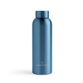 waterdrop® Steel Bottle 600ml isolierte Trinkflasche auslaufsicher | Thermosflasche 24h kalt, 12h heiß | doppelwandige Edelstahl Wasserflasche | bruchsicher | Kohlensäure geeignet