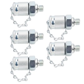 5Pcs Hydraulic Testing Adapter Thread Test Coupling Connectors Pressure Measuring PT/PPTM10 x 1