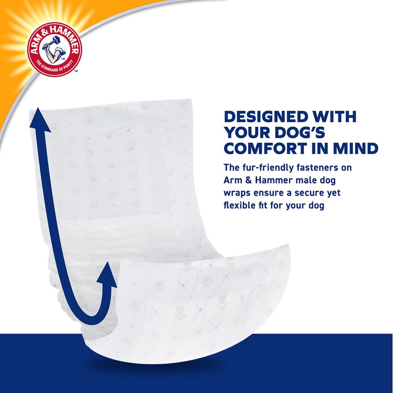 Arm & Hammer for Pets Male Dog Wraps, Size Large,
