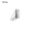 sourcing map 16Pcs Inside Corner Bracket Gusset, 38x38x18mm 2040 Angle