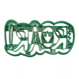 AJT ROAR WORD DINOSAUR THEMED DETAILED COOKIE CUTTER MADE IN USA PR4830