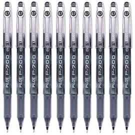Pilot P-700 Rollerball Stick Gel Pen, Black Ink, Fine Point 10-PACK(38610)