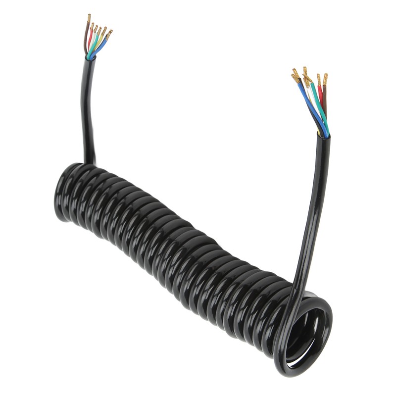 Trailer Extension Coiled Cable 12.8ft 20AWG 7 Core Polyurethane Copper
