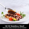 KINGSTONE Large Hostess Serving Utensils 4 Piece Set, 18/10 Stainless