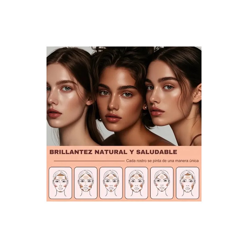 Base De Maquillaje En Barra Correctora Duradera Con Brocha