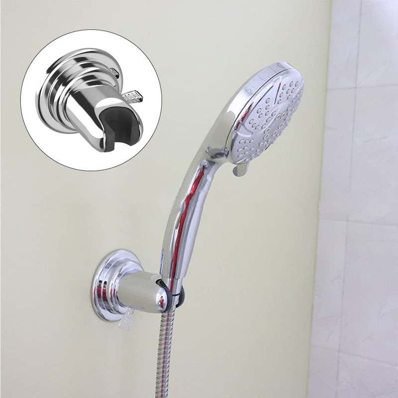 Shower Head Holder, Detachable Wall Mount Suction Cup Shower Bracket,