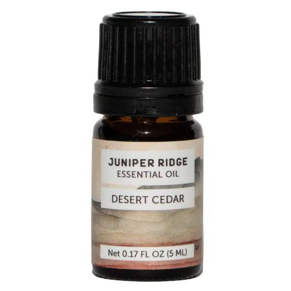 Juniper Ridge Desert Cedar Essential Oil - Aromatic Fragrance with Sweet Cedar Resin & Warm Leather Notes - 5ml - Packaging May Vary